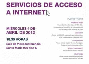 Este miércoles: charla gratuita en Chile sobre tecnologías, derechos y regulaciones en servicios de acceso a Internet
