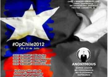 Hoy a las 18:00 hrs. Anonymous Chile empezará ataques a Webs gubernamentales y privadas