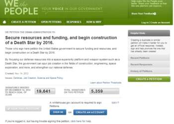 Obama podría construir la Estrella de la Muerte