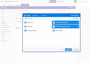 Dropbox se integra nativamente a Yahoo! Mail para gestionar tus archivos adjuntos