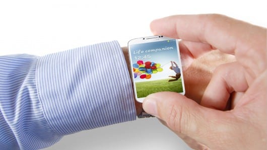 Imagen de un supuesto reloj Samsung, no es real.
