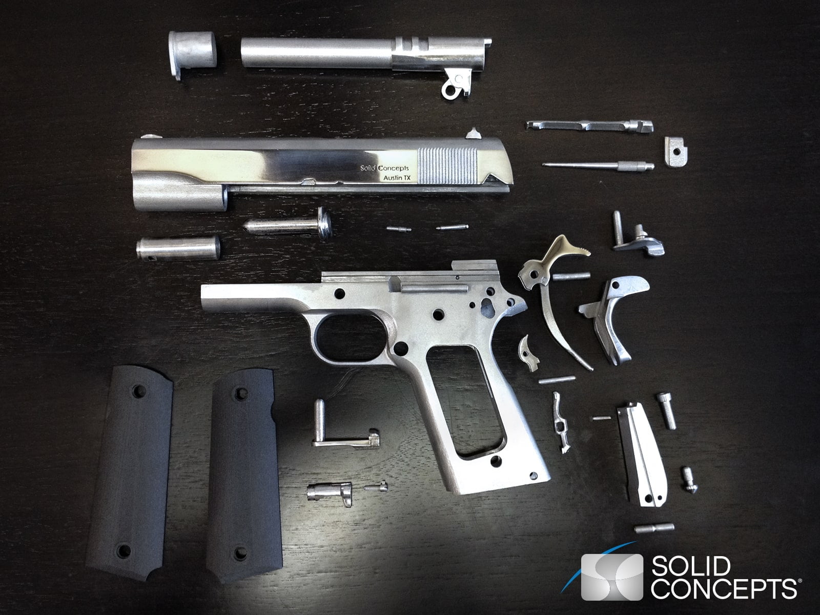 Solid Concepts recreó una pistola 1911 a través de una impresora 3D.