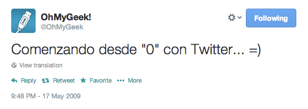 Primer Tweet Ohmygeek Primer tweet ohmygeek #FirstTweet