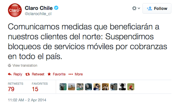 Claro Chile Terremoto Arica Iquique Claro Chile Terremoto Arica Iquique