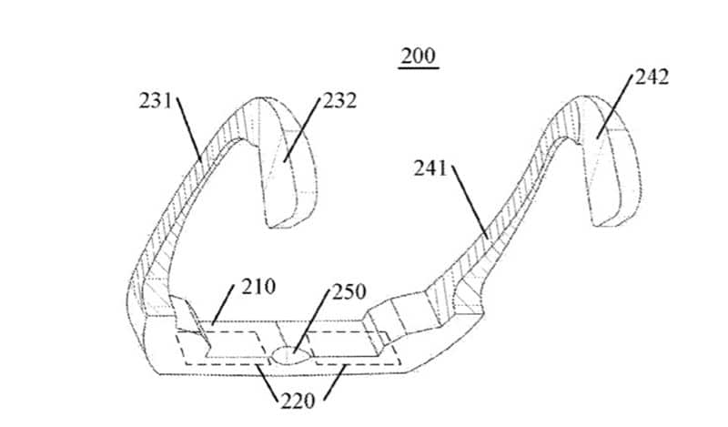 El bosquejo presentado por Lenovo muestra unas gafas con funciones y diseño bastante comunes.