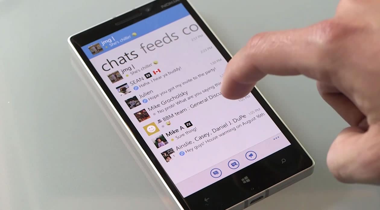 Blackberry Messenger para Windows Phone