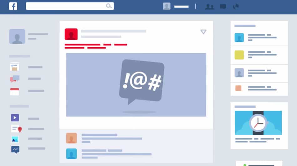 Facebook invita a los usuarios a reportar los mensajes que presenten desnudos o promuevan el odio.