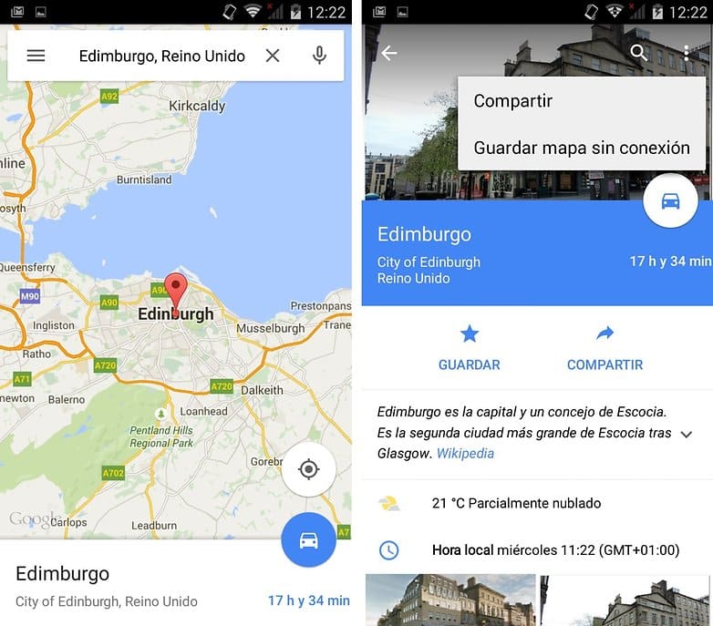 Mapas Offline De Google Maps Los mapas offline de Google Maps sólo se podían descargar en ciertas ciudades del mundo.