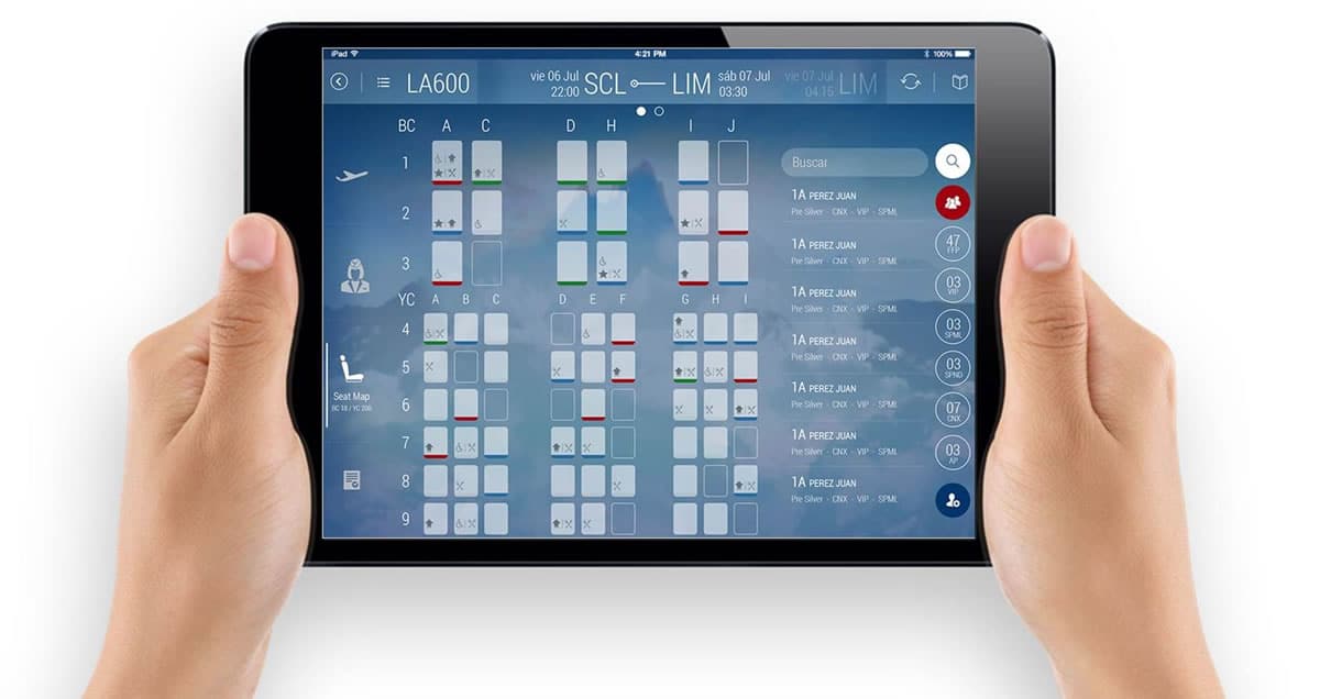 Las tablets en LAN y TAM ayudarán con información de vuelo a los tripulantes.