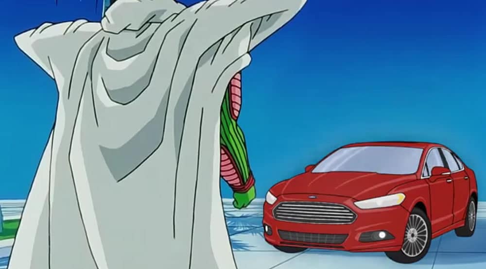 Goten y Trunk se transforman en un Ford Fusion en el spot televisivo. 