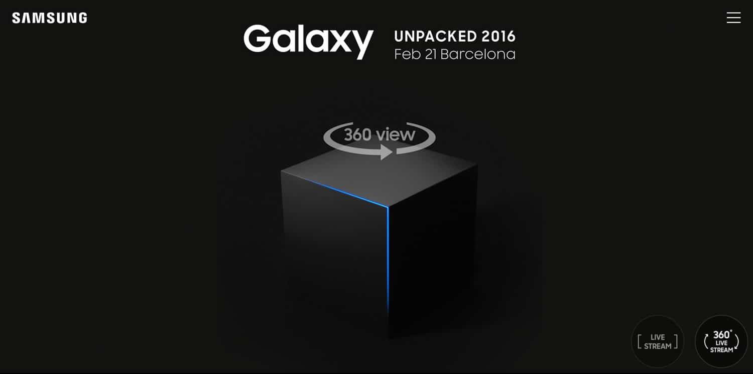 Samsung Streaming Mwc Grados Samsung hará el streaming de su nuevo Galaxy en 360 grados.