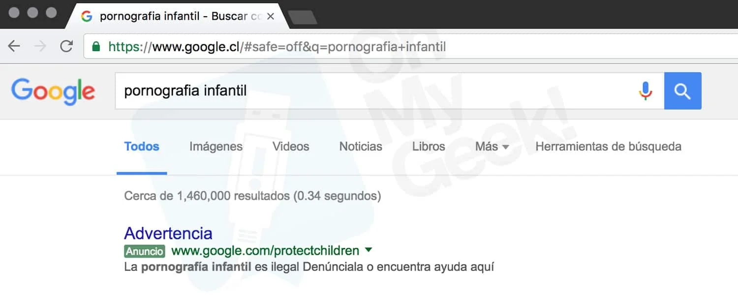 Policía chilena y Google inician campaña para evitar pornografía infantil