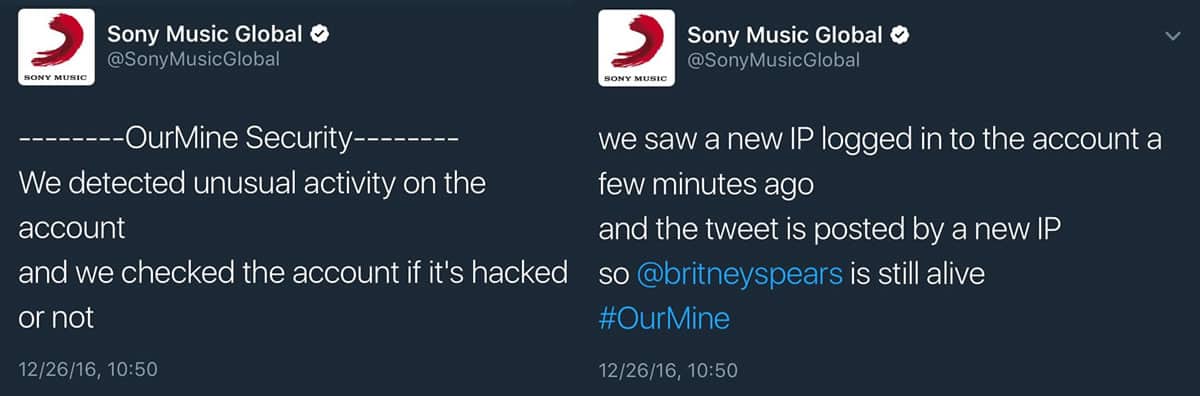 Bob Dylan Sony Music Tweets Hack OurMine