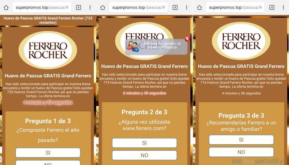 Estafa Huevos Cholocates Whatsapp huevos de Pascuas