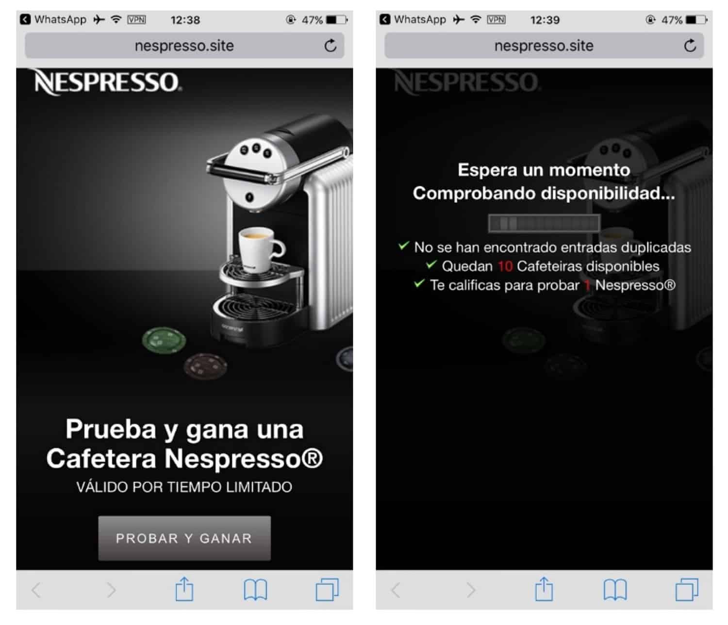 Nespresso Estafa Whatsapp Nespresso