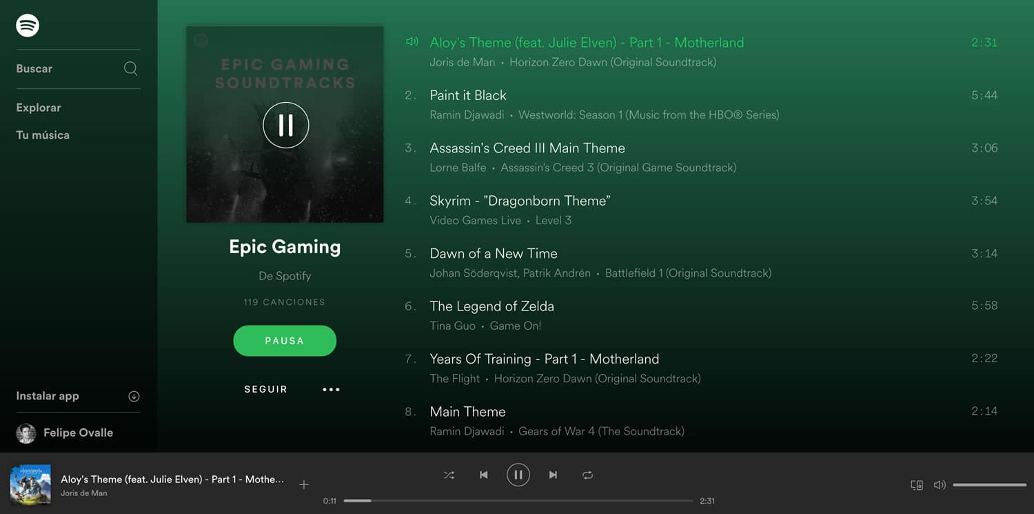 Epic Gaming en Spotify.