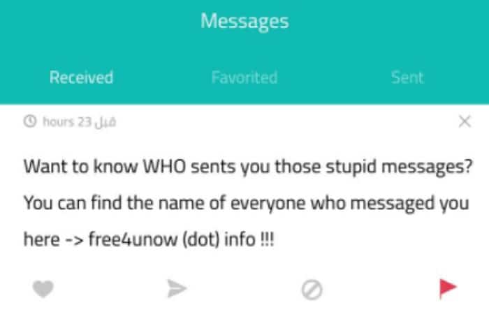 Sarahah Mensaje Estafa Sarahah