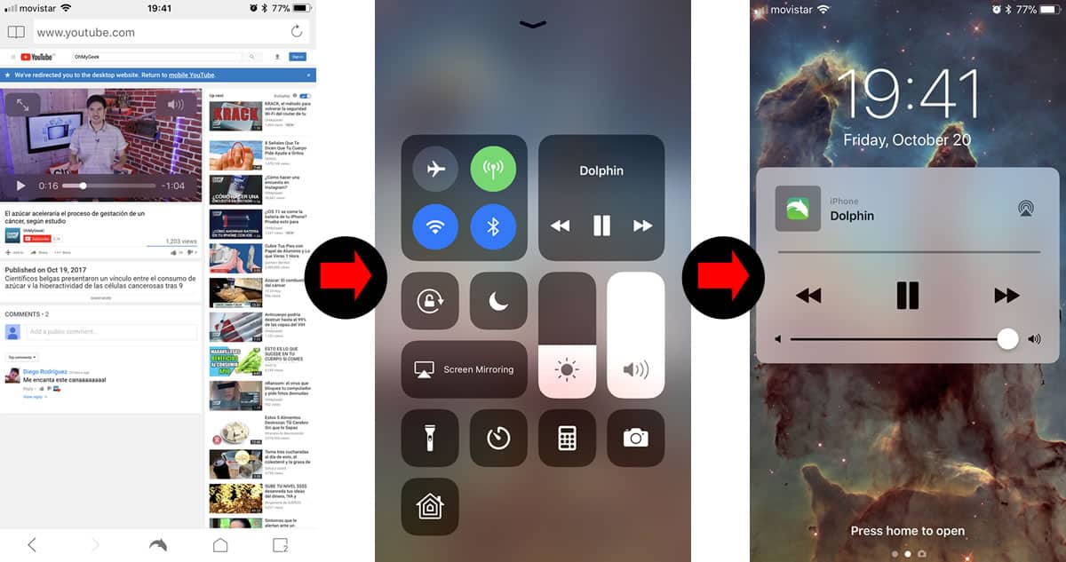 Dolphin Youtube Iphone Cómo escuchar un video de YouTube con la pantalla apagada en tu iPhone o Android