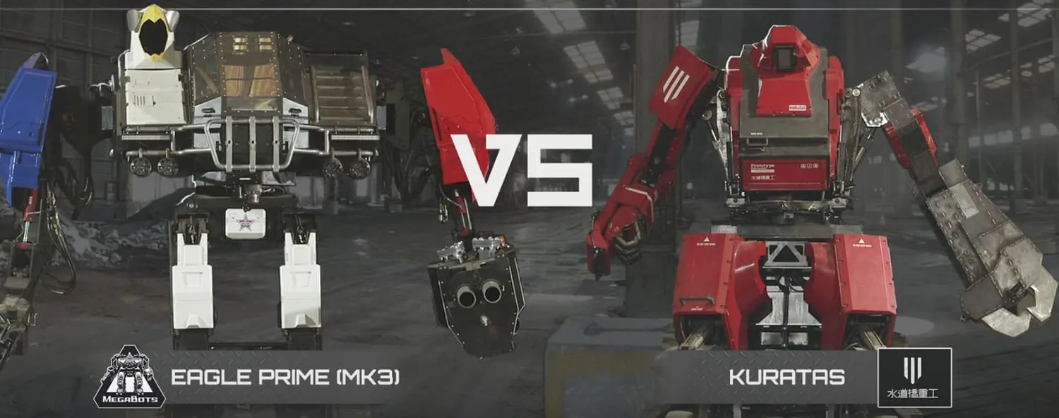 Robots Eagle Prime Kuratas ¿Te perdiste la primera pelea de robots gigantes de la historia? ¡Mírala aquí!