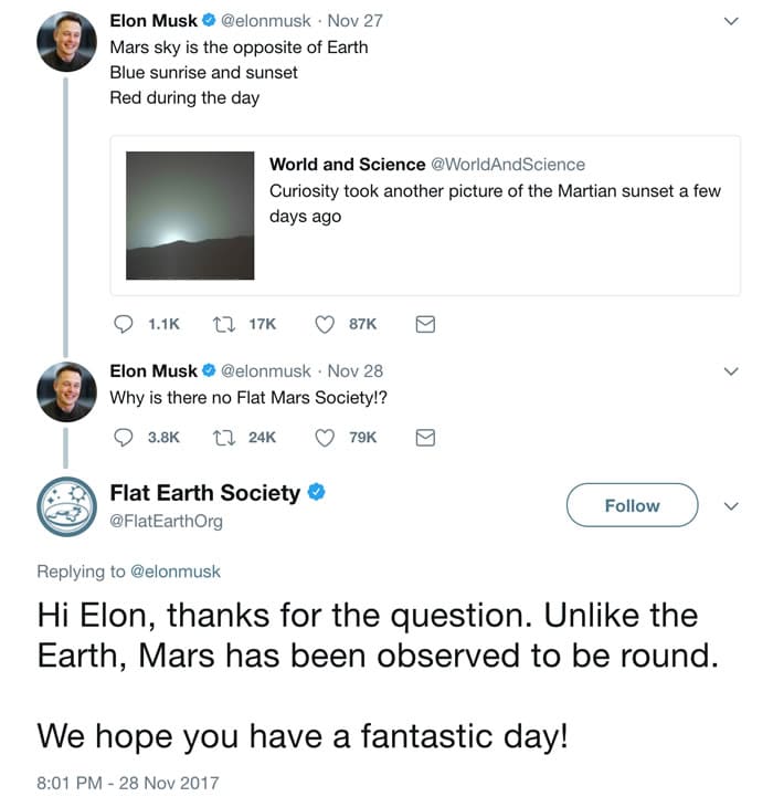 Los mismos que creen que la Tierra es plana, piensan que Marte no lo es