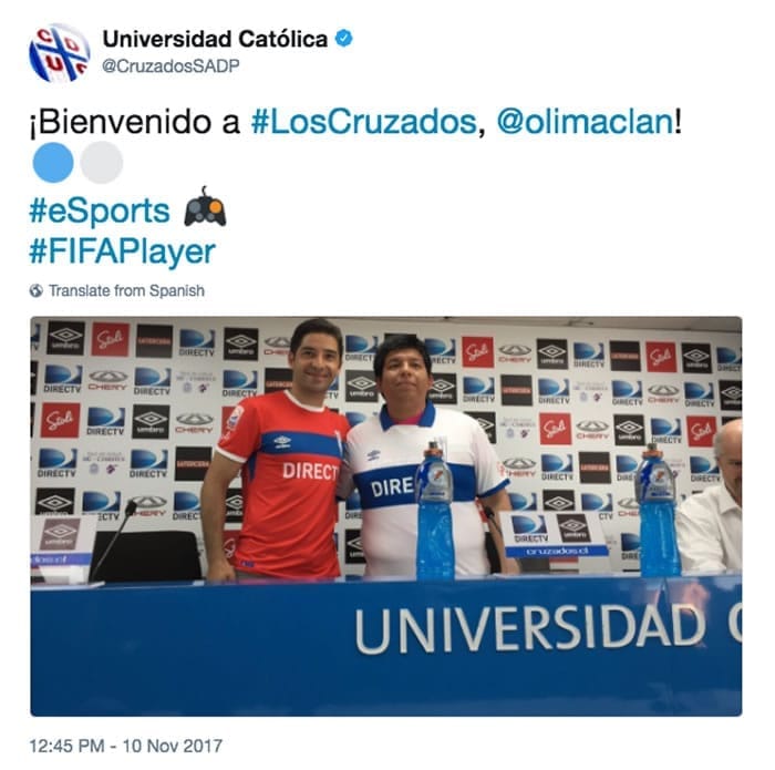 Olimaclan Universidad Catolica Universidad Católica es el primer club deportivo de Chile en contratar un jugador de eSports