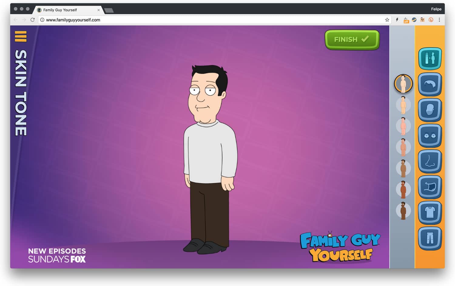 Aplicación Web te permite crear un personaje inspirado en "Family Guy"
