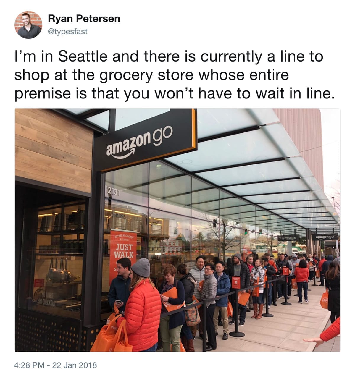 Amazon Go abrió su primera tienda que promete no hacer filas (aunque sí­ las hubo)