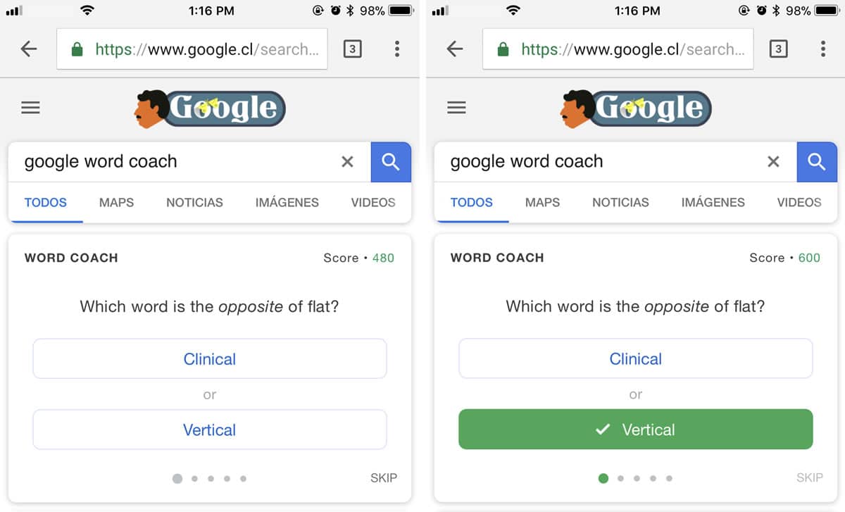 Con Google Word Coach podrás aprender inglés jugando en el buscador