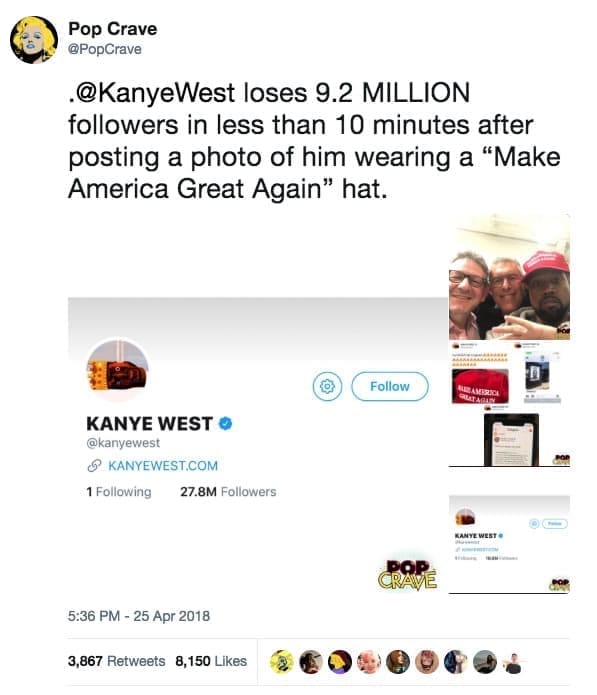 Kanye West Perdida Followers Kanye West