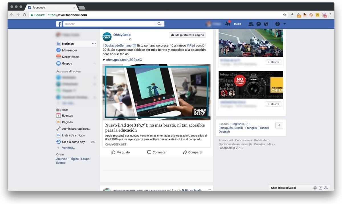 Cambios en Facebook: ¿cómo no dejar de leer una página que le diste me gusta?