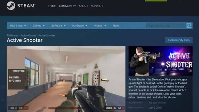 Active Shooter Steam ¿Qué pasó con "Active Shooter"? El videojuego que simulaba tiroteos en escuelas