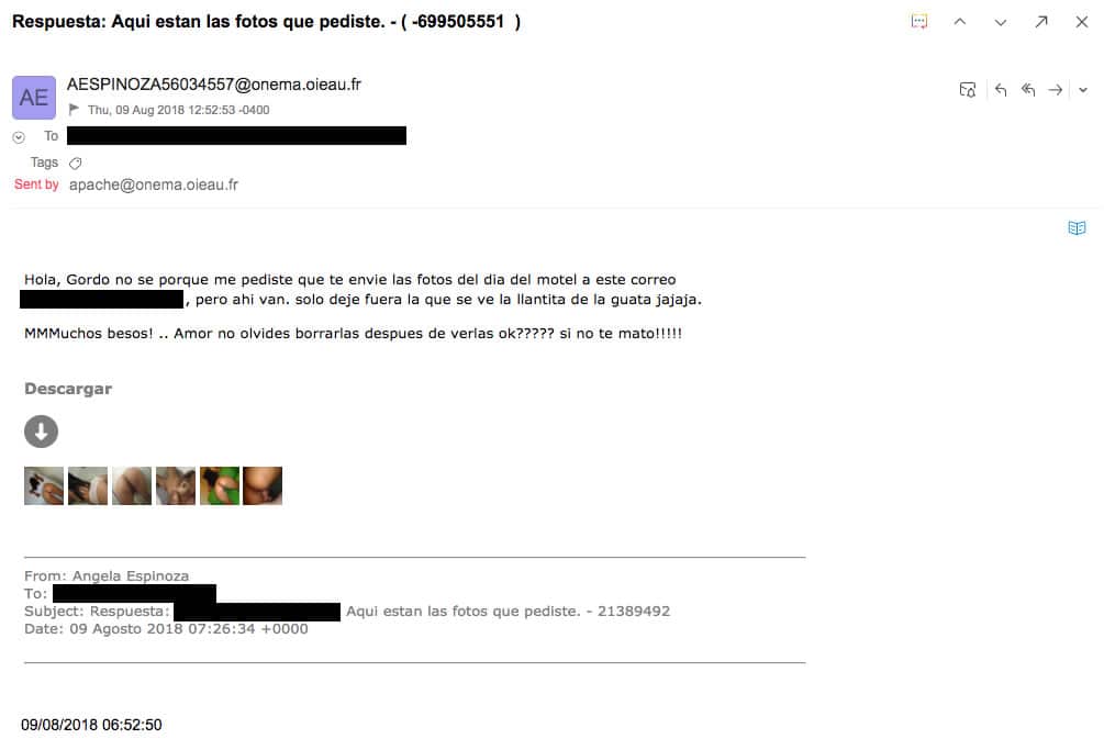 Estafa Correo Fotos Motel Virus que llega por correo te envía falsas fotos en un motel con supuesta amante