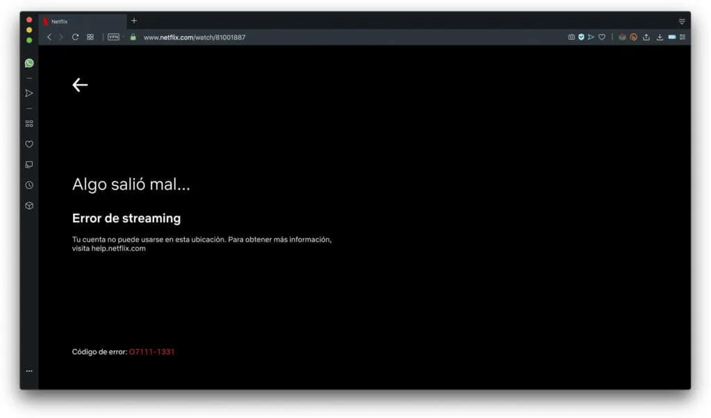 Netflix Cuenta Prohibida Ubicacion Netflix bloquea a quienes pagan en una moneda distinta al país de donde utilizan la cuenta.