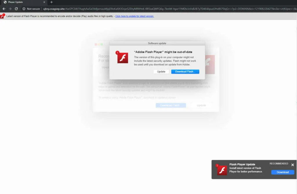 Adware Adobe Flash Fake Alert Shlayer: uno de las virus de publicidad con mayor presencia para Mac.