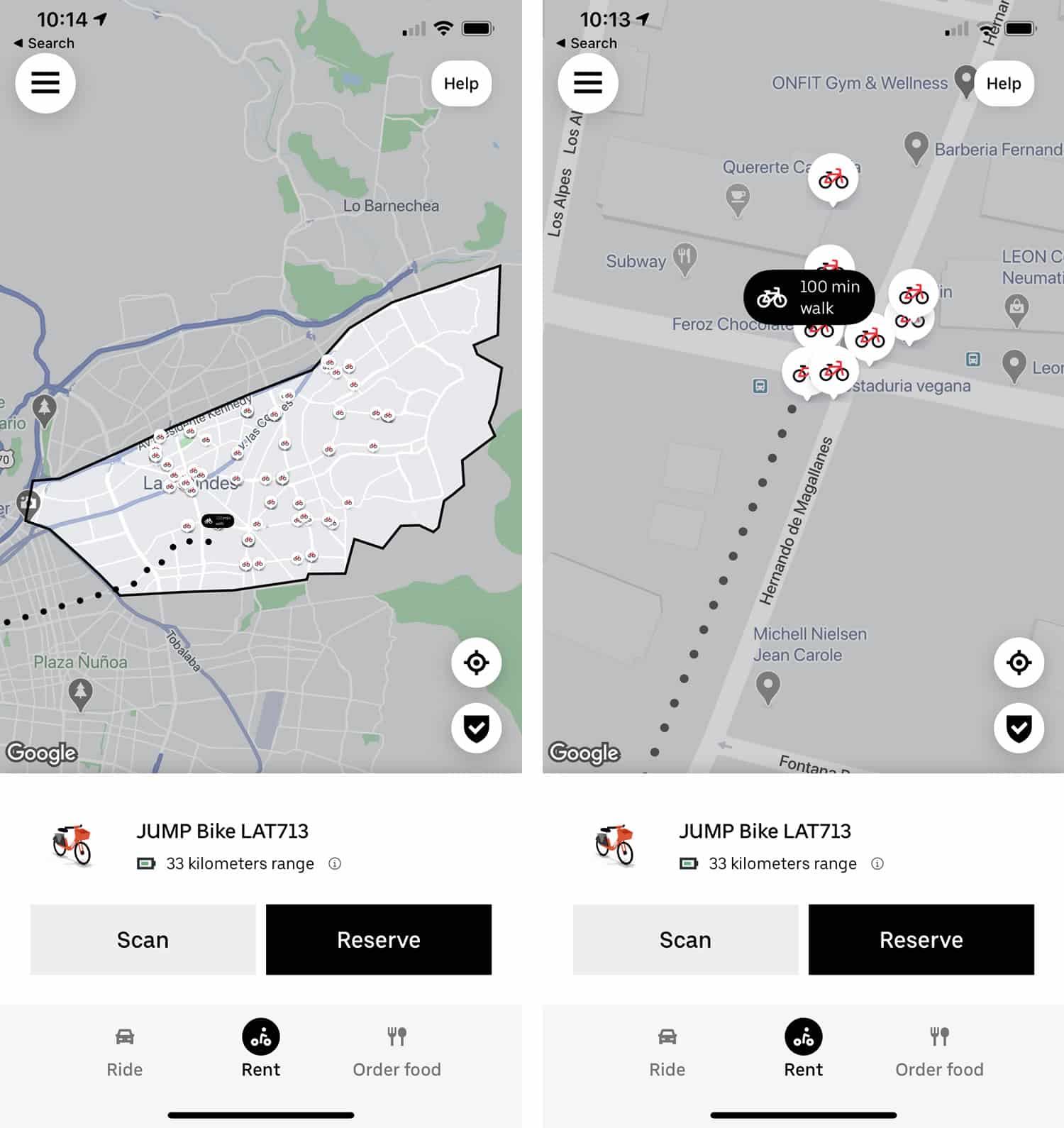 Jump, las bicicletas de Uber, ya están operativas en Chile.