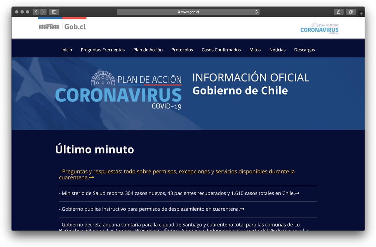 Web Coronavirus en Plan Solidario.