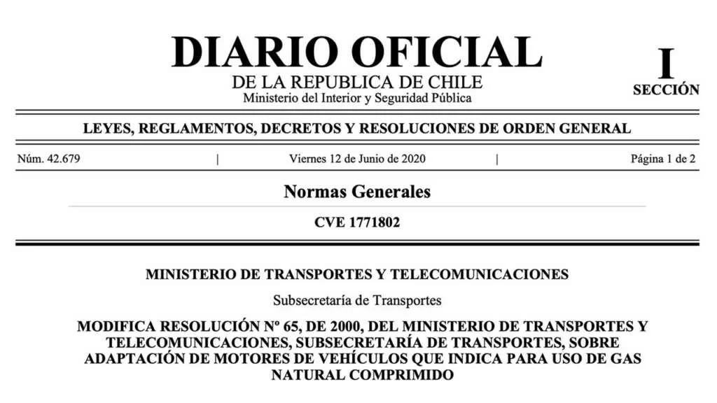 Combustible Gas Diario Oficial Vehículos particulares ahora pueden hacer conversión de gasolina a gas.