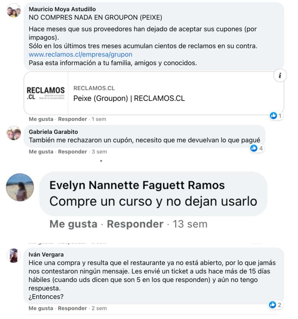 Quejas Cupones Peixe Peixe