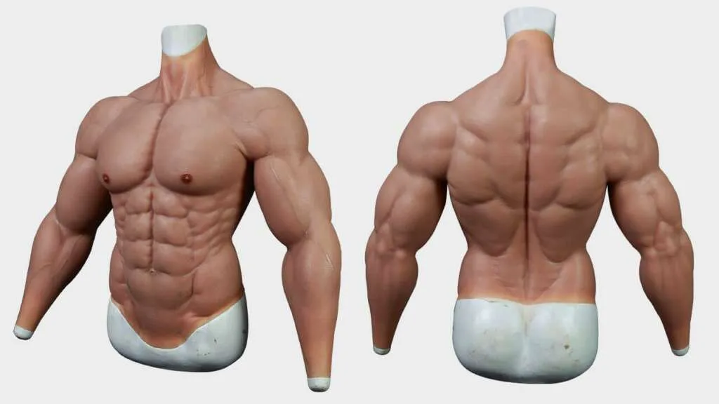 Silicone Muscle Suit Esta compañía vende trajes musculosos e hiperrealistas para que no vayas al gimnasio.