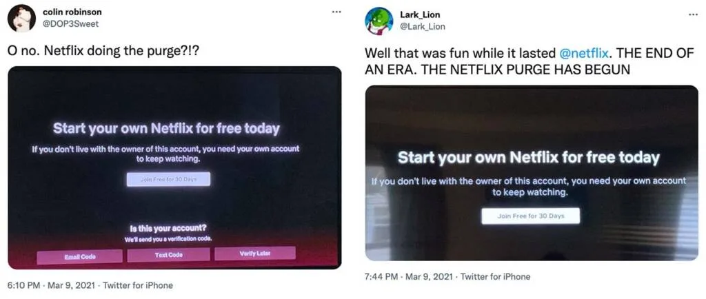 Netflix Purge Tweets #ChaoNetflix