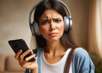 Chica Escucha Musica Cara Extrañada - resumen de Spotify, perfil de gustos