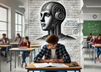 Estudiante Colegio Usando Inteligencia Artificial - colegio