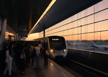 Metro Santiago Estacion Aeropuerto Render