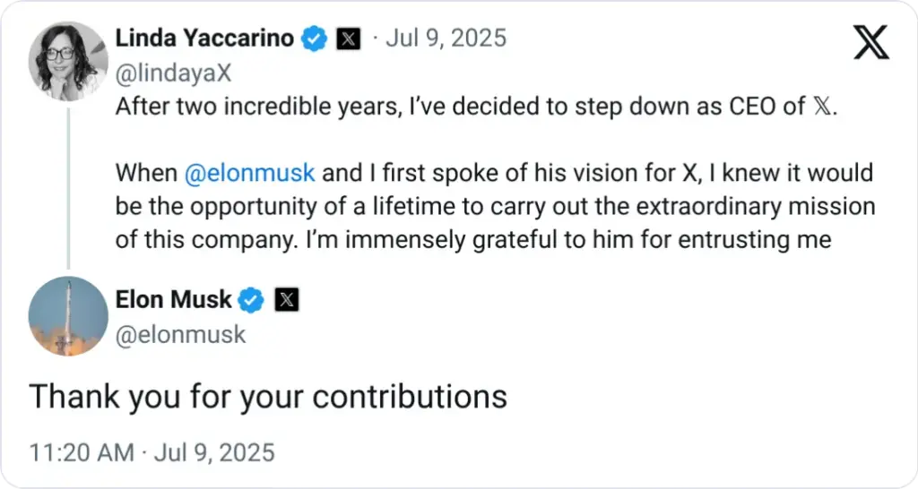 Elon Musk Linda Yaccarino Despedida Elon Musk Linda Yaccarino Despedida - Linda Yaccarino