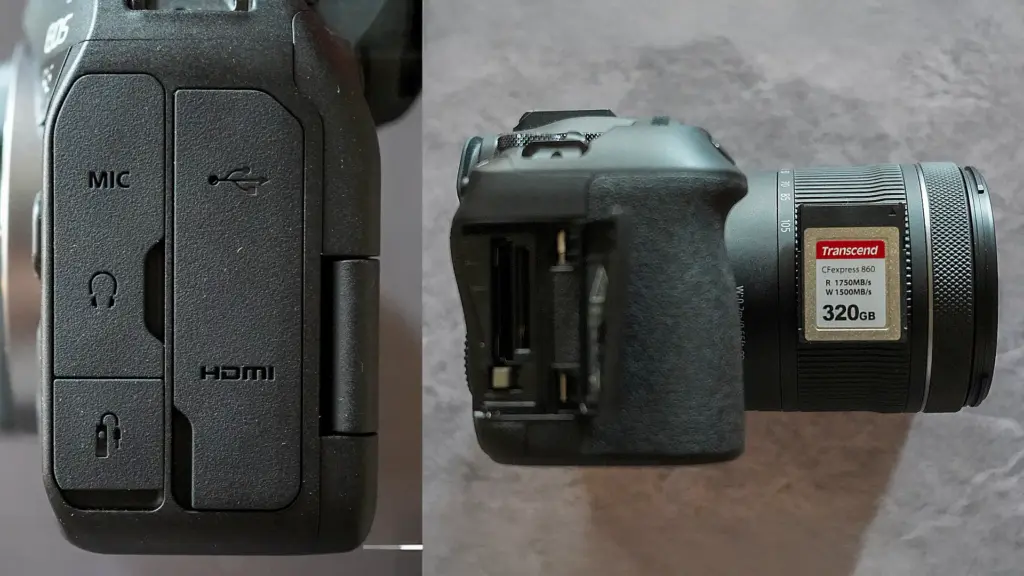 Canon R6 Mark III Conexiones