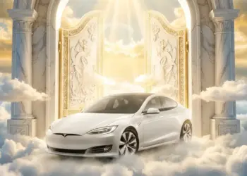 Tesla Model S en el cielo