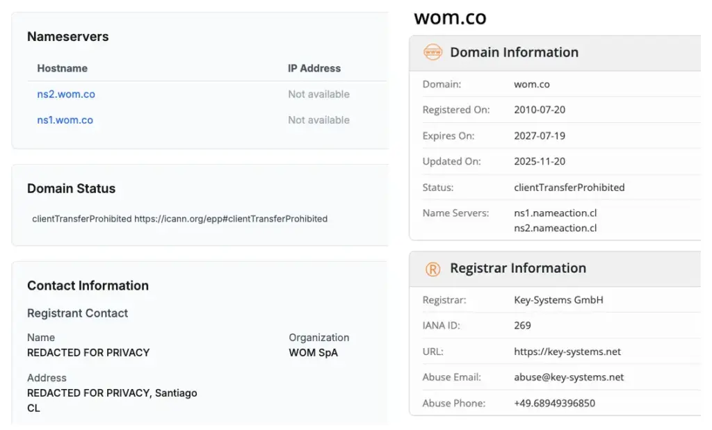 Wom Colombia Cambio DNS