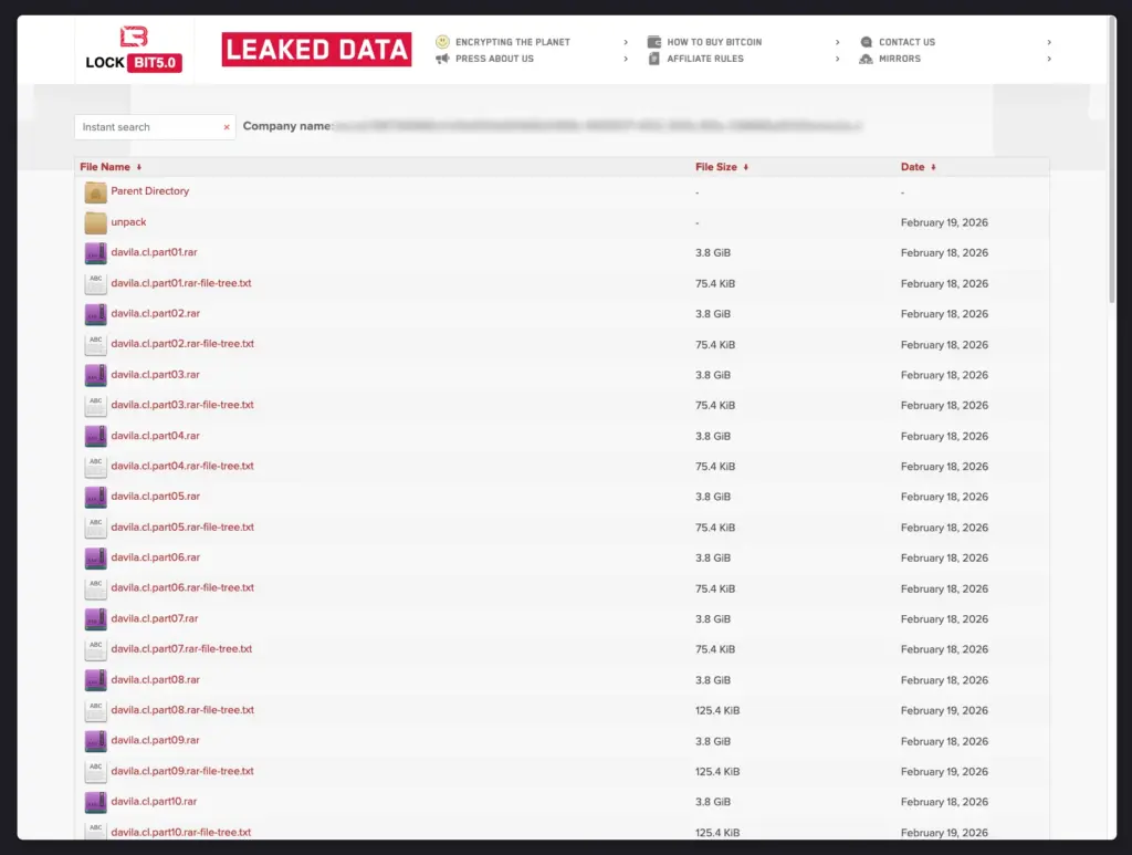 LockBit 5.0 Clínica Dávila
