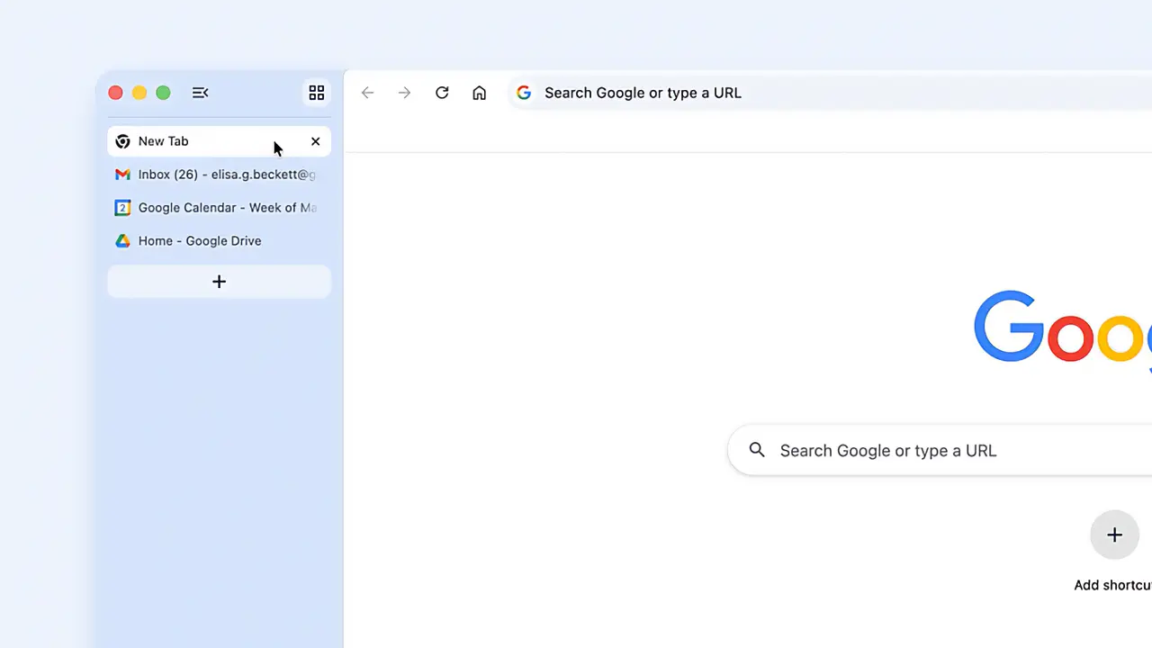 Pestañas verticales en Chrome