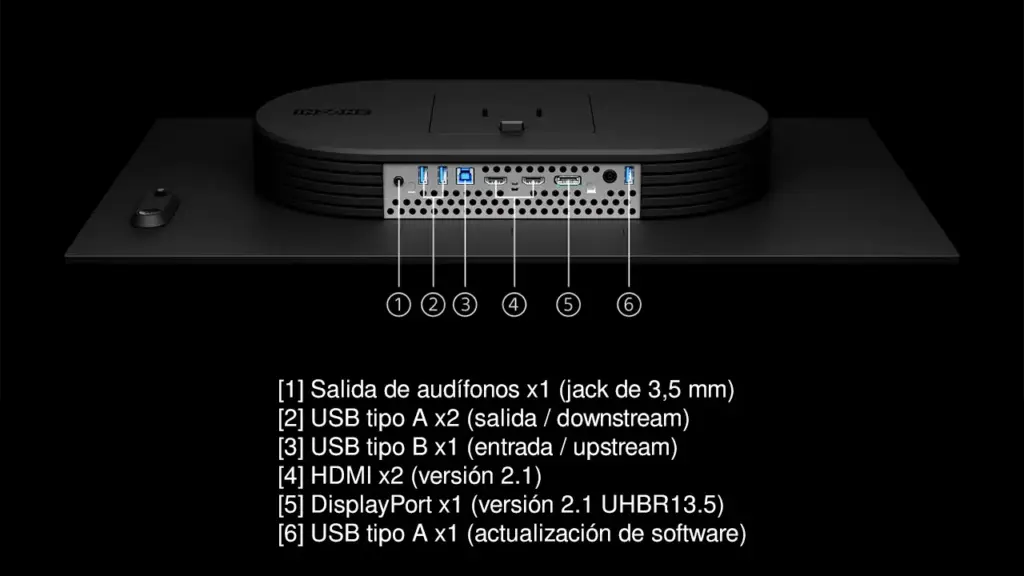 Sony INZONE M10S II puertos